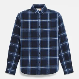 Camisas de flanela xadrez de peso médio para homem