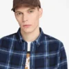 Camisas de flanela xadrez de peso médio para homem