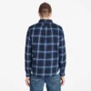 Camisas de flanela xadrez de peso médio para homem