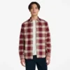 Camisas de flanela xadrez em espinha de peixe para homem