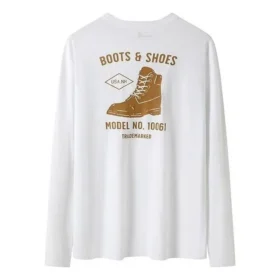 Camisas de manga comprida com logótipo de calçado “Branco Amarelo” Camisas de manga comprida com logótipo de calçado “Branco Amarelo”
