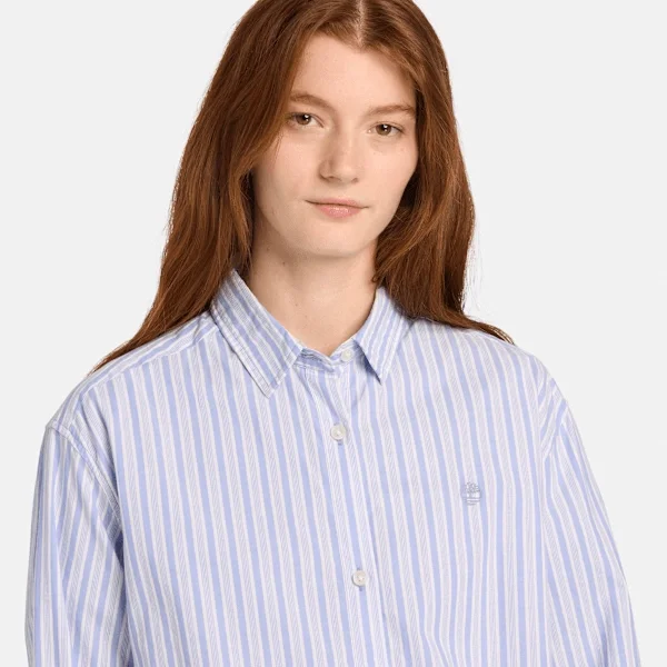 Camisas de manga comprida com riscas múltiplas para mulher Camisas de manga comprida com riscas múltiplas para mulher