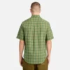 Camisas de manga curta em popeline xadrez para homem