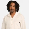 Camisas de resort de manga curta em seersucker para homem