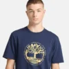 Camisas masculinas com logótipo de árvore e grafismo Lake House Camisas masculinas com logótipo de árvore e grafismo Lake House