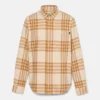 Camisas xadrez de flanela de peso médio para homem