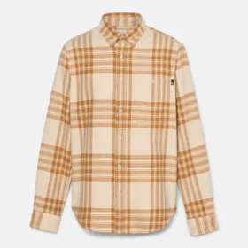 Camisas xadrez de flanela de peso médio para homem