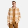 Camisas xadrez de flanela de peso médio para homem