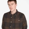 Camisas xadrez de flanela de peso médio para homem