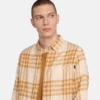 Camisas xadrez de flanela de peso médio para homem