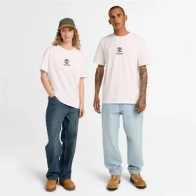Camiseta de manga curta com logótipo sobreposto Camiseta de manga curta com logótipo sobreposto