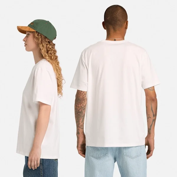 Camiseta de manga curta com logótipo sobreposto Camiseta de manga curta com logótipo sobreposto