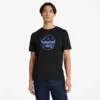 Camiseta masculina de manga curta com estampa de montanha Camiseta masculina de manga curta com estampa de montanha