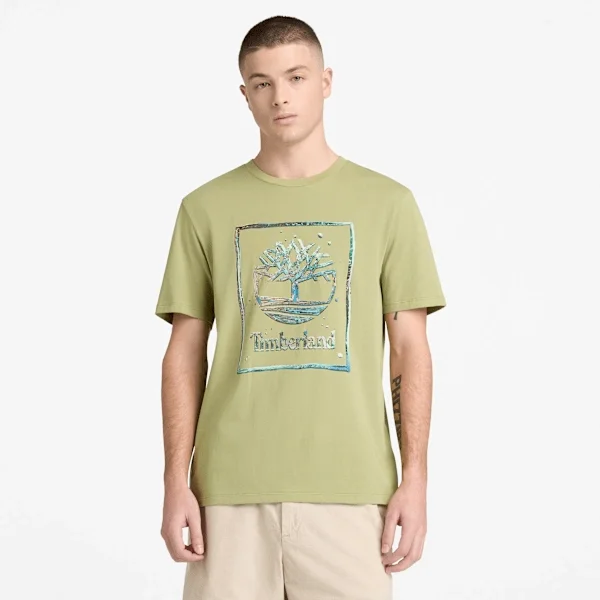Camiseta masculina de manga curta com logótipo gráfico Camiseta masculina de manga curta com logótipo gráfico