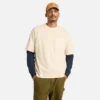 Camiseta masculina de tecido pesado com bolso no peito Camiseta masculina de tecido pesado com bolso no peito