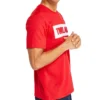 Camisola casual de manga curta com logótipo Timberland, vermelha
