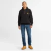 Camisola com capuz e logótipo com costura contrastante para homem – Preto Camisola com capuz e logótipo com costura contrastante para homem – Preto