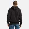Camisola com capuz e logótipo com costura contrastante para homem – Preto Camisola com capuz e logótipo com costura contrastante para homem – Preto