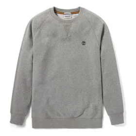 Camisola de gola redonda com logótipo bordado Timberland cinzenta