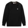 Camisola de gola redonda com logótipo bordado Timberland Preta