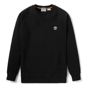 Camisola de gola redonda com logótipo bordado Timberland Preta