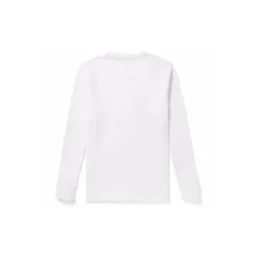 Camisola de manga comprida com gola redonda e logótipo Timberland impresso Branca