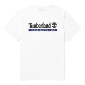 Camisola de manga curta branca com logótipo Timberland