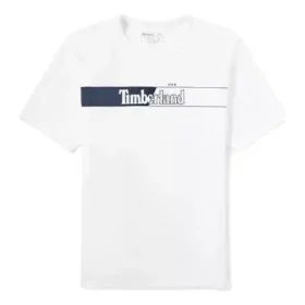 Camisola de manga curta branca com logótipo Timberland