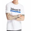 Camisola de manga curta branca com logótipo Timberland