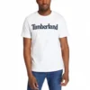 Camisola de manga curta branca com logótipo Timberland