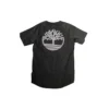Camisola de manga curta com gola redonda e estampado da Timberland, preta