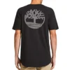 Camisola de manga curta com gola redonda e estampado da Timberland, preta