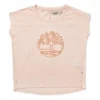 Camisola de manga curta com logótipo rosa