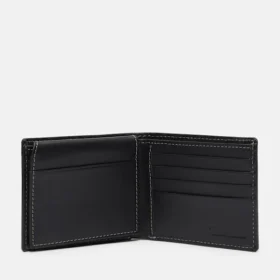 Carteira de couro liso para homem