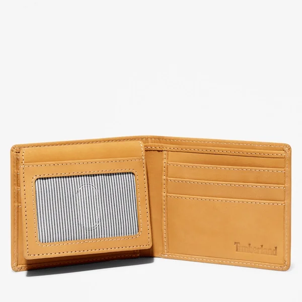 Carteira masculina com carteiras com passe e logótipo de grandes dimensões, cor Trigo Carteira masculina com carteiras com passe e logótipo de grandes dimensões, cor Trigo
