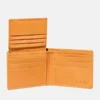 Carteira masculina com carteiras com passe e logótipo de grandes dimensões, cor Trigo Carteira masculina com carteiras com passe e logótipo de grandes dimensões, cor Trigo