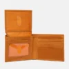 Carteira masculina Red Bank Icon Carteiras com passe em tom de Trigo
