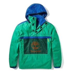 Casaco com capuz e bolsos Timberland em cores contrastantes