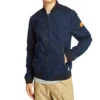 Casaco de aviador Timberland com zíper no bolso e logótipo, azul