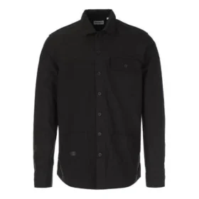 Casaco de camisa com vários bolsos e gola em V da Timberland Preto