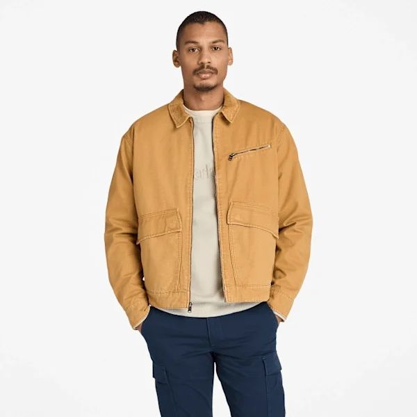 Casaco de lona lavada Strafford para homem Casaco de lona lavada Strafford para homem
