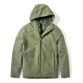 Casaco impermeável com capuz e fecho Timberland Verde