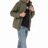 Casaco impermeável com capuz e fecho Timberland Verde