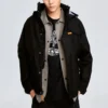 Casaco Timberland Stay Warm de cor sólida Preto