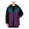 Casaco Windbreaker com fecho completo “Verde Roxo”