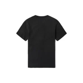 Casual com gola redonda e estampado, masculino, Preto