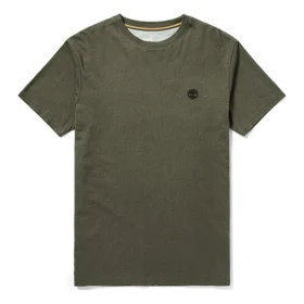 Casual de gola redonda para homem, verde