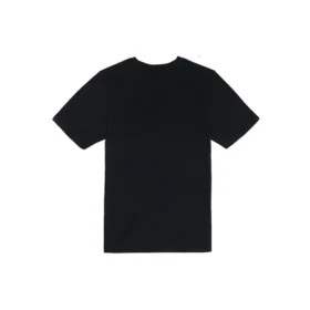 Casual Solto Gola Redonda Estampado Calções Manga Curta Estilo Casal Preto