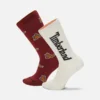 Conjunto de 2 pares de meias curtas Timberland® com estampado integral Conjunto de 2 pares de meias curtas Timberland® com estampado integral
