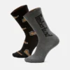 Conjunto de 2 pares de meias curtas Timberland® com estampado integral Conjunto de 2 pares de meias curtas Timberland® com estampado integral